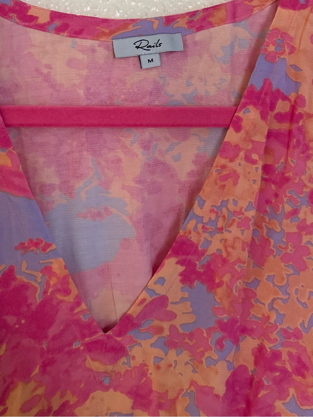 Rails Tara pink flower pattern Dress in Passion Flower size medium - Picture 8 of 11